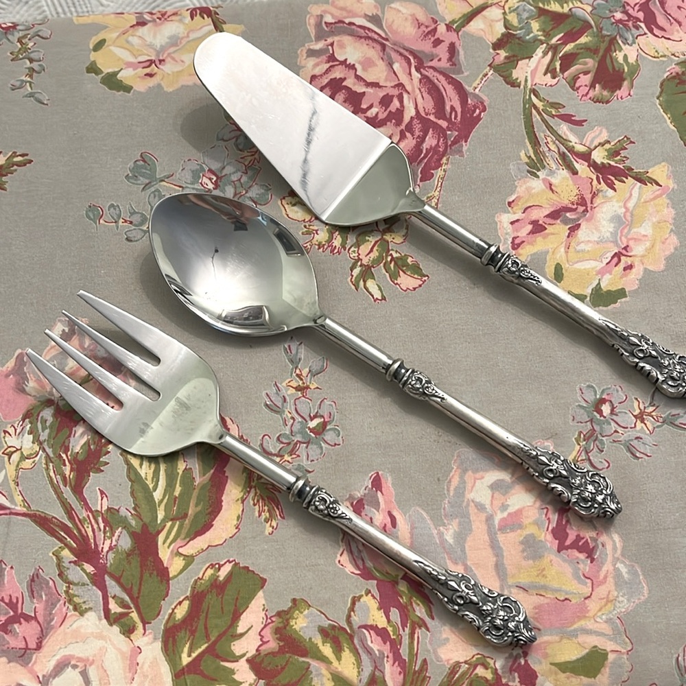 Spoon, Fork and Pastry Serving Set